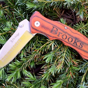 Engraved Pocket Knife, personalized pocket knife, knife, gift for hunter, gift for him, gift for dad, engraved hunting knife, custom knife