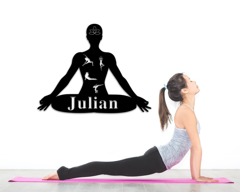 Personalized Home Yoga Studio Personalized Metal Sign Yoga Etsy