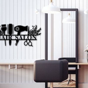 Salon Decor, Salon Art Decor, Salon Decoration, Beauty Salon Decor, Barber Shop Decor, Custom Metal Business, Hairdresser Gift, Barber Gifts