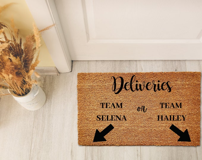 Housewarming Gift, Deliveries Doormat, Funny Gift, Funny Doormat, Closing Gift, Welcome Doormat, Front Door Mat, Welcome Mat, Selena Gomez
