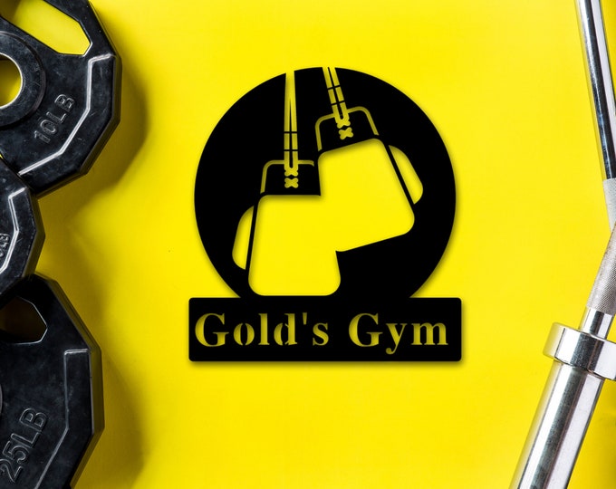 Personalized Metal Gym Sign, Custom Gym Business Name Sign, Gym Sign, Home Workout Name Sign, Gift For Workout Lover, Exercise Nut Decor