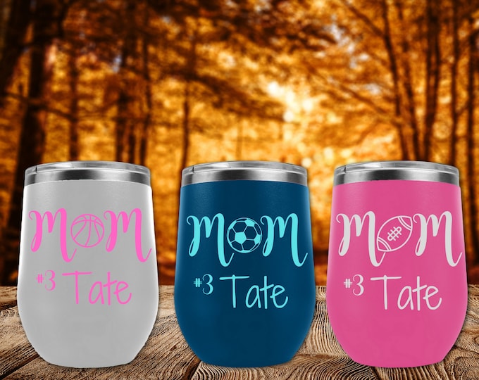 Sport Mom Tumbler, Custom Team Mom Tumbler, 30 Ounce Tumbler for Mom, Mother's Day Gift, Personalized Gift For Mom,  Custom Team Mom Gifts