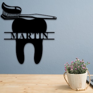 Dental Office Sign, Dentist Sign, Dentist Gift, Dental Office Wall Decor, Metal Sign, Orthodontist Office Sign, Dental Hygienist Gift Idea