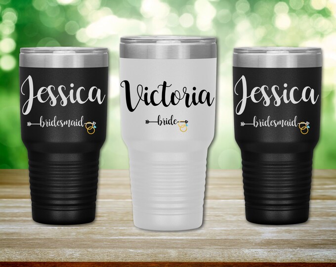 Personalized Tumbler, 30 Oz Tumbler, Custom Tumbler, Stainless Steel Mug, Bridesmaid Proposal Tumbler, Travel Mug, Bridesmaid Tumbler Custom