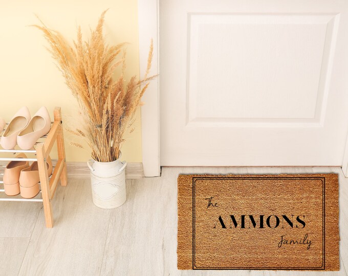 Housewarming Gift, Wedding Gift, Custom Doormat, Personalized Doormat, Closing Gift, Welcome Doormat, Front Door Mat, Monogram Rug, Birthday