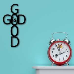 Religious Decor, God is Good Metal Sign, Metal God Word Sign, Custom Metal Cross, God is Good Cross, Religious Decor Religious Gifts and Art
