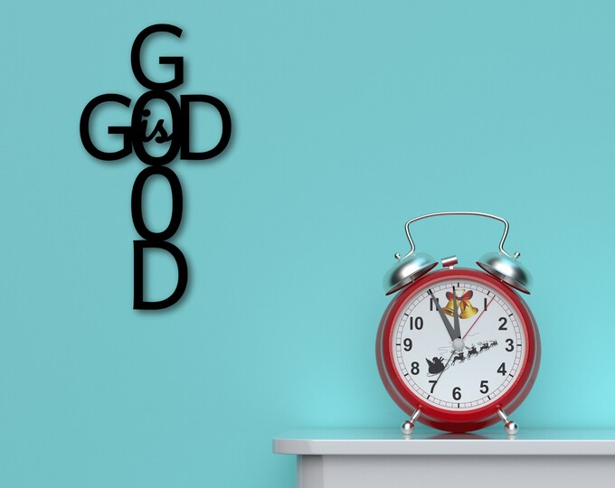 Religious Decor, God is Good Metal Sign, Metal God Word Sign, Custom Metal Cross, God is Good Cross, Religious Decor Religious Gifts and Art