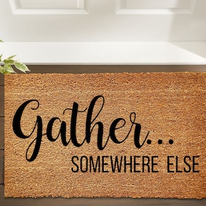 Please Leave Doormat, Go Away Doormat, Funny Doormat, Door Mat, Funny Welcome Mat, Personalized Doormat, Custom Doormat, No Soliciting Sign