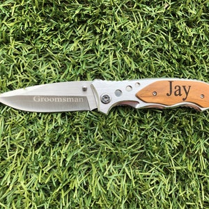 Personalized Pocket Knife, Engraved Knives, Groomsmen Gift Knife, Personalized Knife, Groomsman Gift, Groomsman Pocket knife, Bestman Gift
