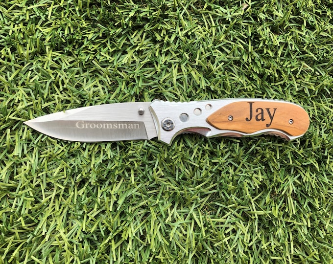 Personalized Pocket Knife, Engraved Knives, Groomsmen Gift Knife, Personalized Knife, Groomsman Gift, Groomsman Pocket knife, Bestman Gift