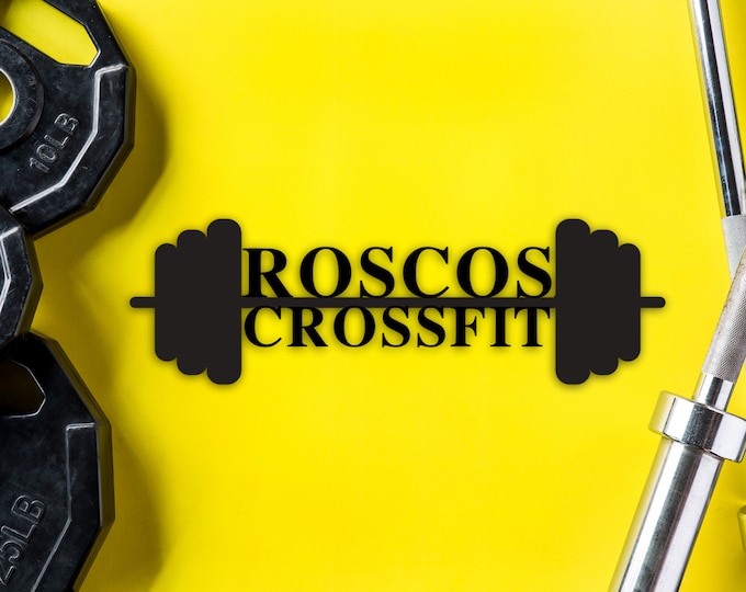 Gym Sign Personalized, Home Gym Sign, Personalized Gym Sign, Crossfit Sign, Metal Sign, Custom Gym Sign, Gym Sign for Him, Personalized Sign