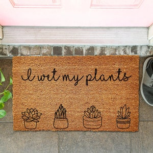 Plant Life Doormat, Plant House Outdoor Rug, Plant Mom Gift, Green thumb Gift, Plants Welcome Mat
