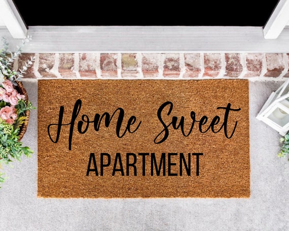 Home Sweet Apartment Doormat, Welcome Mat, Housewarming Gift, Welcome Door  Mat, Funny Doormat 