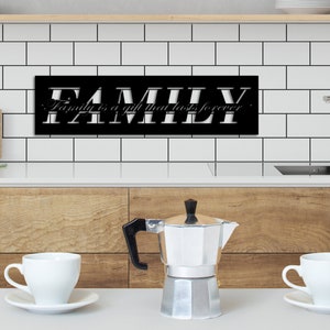 Family Sign, Family Metal Sign, Family Wall Decor, Thanksgiving Decor, Family Word Sign, Metal Cut Out Family Sign, Family Dining Room Decor