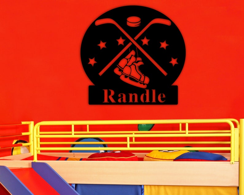 Hockey Metal Wall Art Metal Hockey Decor Hockey Sign Hockey Etsy