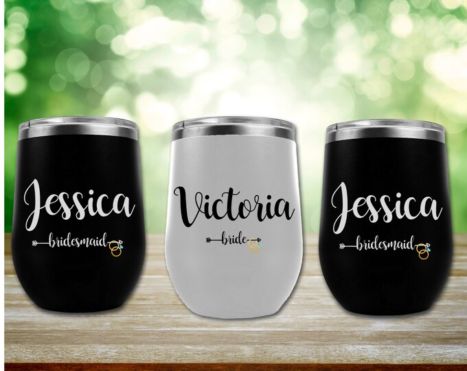 Personalized Gifts, Personalized Tumbler, Custom Wine Tumbler, Bridesmaid Gifts, Bridesmaid Proposal Gifts, Bridesmaid Gift Box Sets, Custom