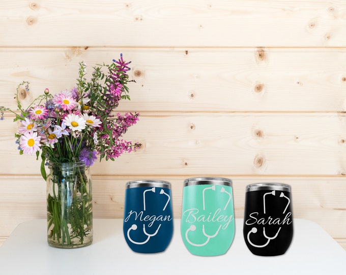 Wine tumbler, Personalized Wine Tumblers, Bridal Party Cups, Bridesmaid Cups, Team Bride, Bachelorette, Stemless Wine Cup, Bachelorette Gift