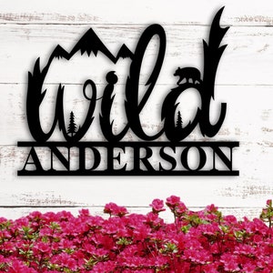 Personalized Family Name Metal Sign, Metal Monogram Sign, Last Name Sign, Housewarming Gift, Custom Metal Name Sign, Wedding Gift Ideas