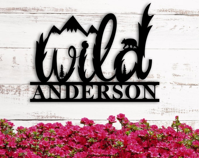 Personalized Family Name Metal Sign, Metal Monogram Sign, Last Name Sign, Housewarming Gift, Custom Metal Name Sign, Wedding Gift Ideas