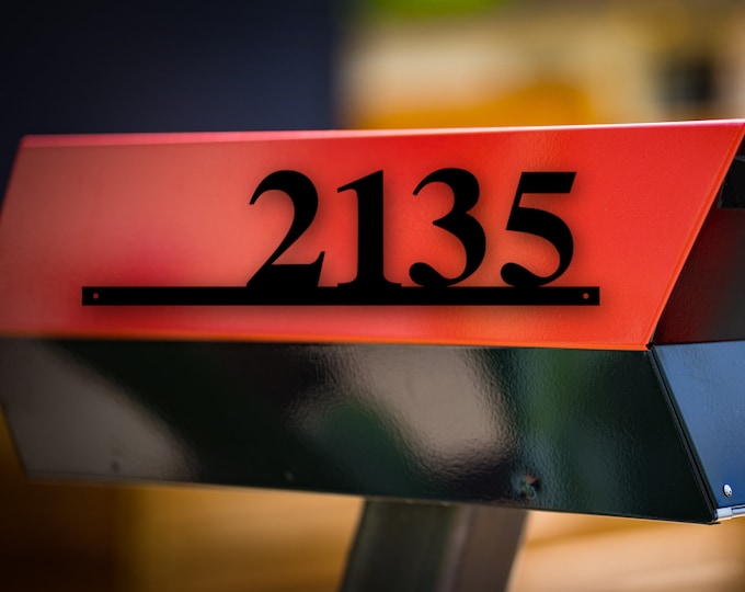 Metal House Number Sign, Modern Address Sign, Deco Address Sign, Art Decor Address Sign, Metal Address Sign, Metal Address Numbers, Custom