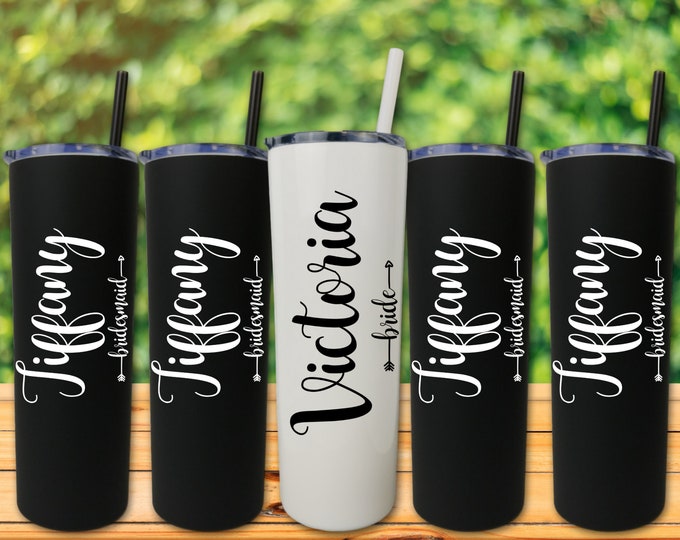 Bridesmaid Gift, Custom Tumbler, Insulated Bridesmaid Tumbler, Tall Tumbler, Gift for Mom, Sorority Gift,Mother’s Day gift, Graduation Gift