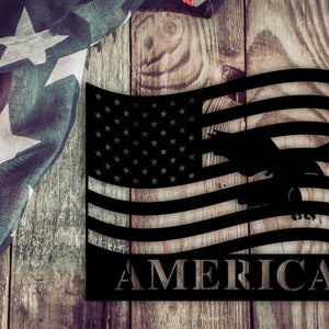 Customized American Flag Sign, Patriotic sign, American Flag Wall Decor, Metal American Flag Sign, Customized Patriotic Sign