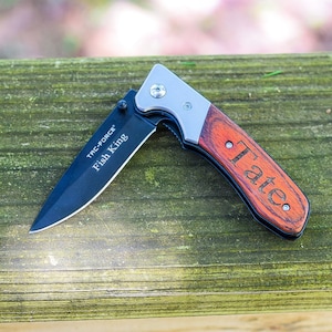Fathers Day Gift For Dad, First Father&#39;s Day Gift, Engraved Pocket Knife with Birthdays of Children, Gift from Wife, Daughter, Gift From Son