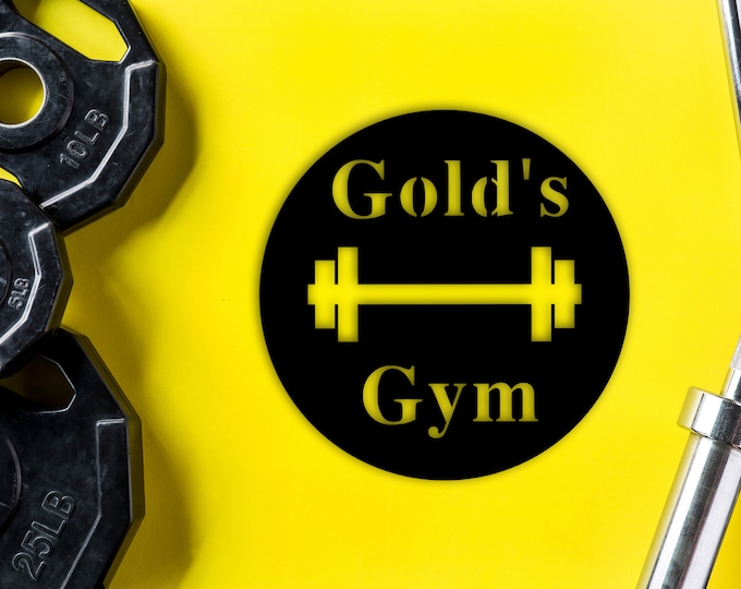 Personalized Metal Gym Sign, Custom Gym Business Name Sign, Gym Sign, Home Workout Name Sign, Gift For Workout Lover, Exercise Nut Decor