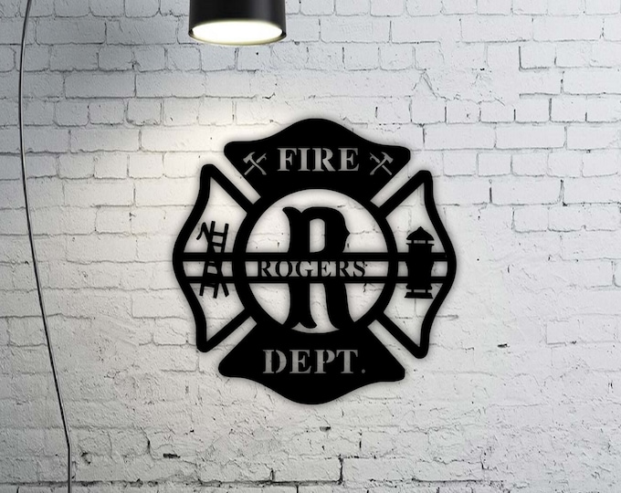 Father's Day Gift For Dad, First Fathers Day Gift, Custom Metal Sign, Fire Department Home Decor, Gift From Wife, Gift From Daughter, Father