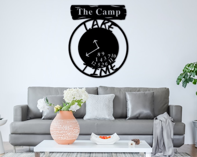 Personalized Metal Clock, Family Name Clock, Housewarming Gift, Wedding Gift, Wall Decor, Personalized Gift, Personalized Metal Sign Gift