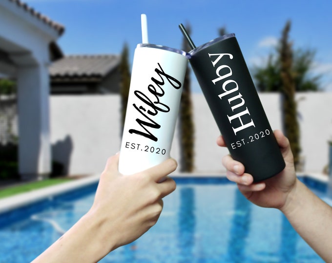 20oz Stainless Steel Personalized Tumbler With Straw, Stainless Stel Tumbler, Bridesmaid Gift, Bridal Party, Bridesmaid Box Proposal Tumbler
