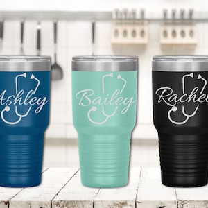 Personalized Nurse Tumbler, Personalized Nurse Gift, Nurse Gift, RN Gifts, LPN Gifts, CNA Gifts, Doctor Gift, Personalized 30oz Tumbler