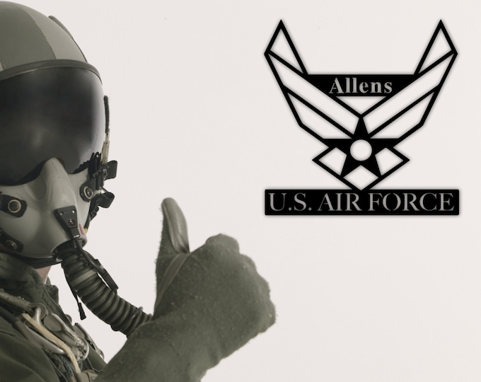 Personalized Air Force Gifts, Custom Air Force Emblem, Personalized Metal Name Sign Custom Airforce Name Sign Military Retirement Gift Ideas