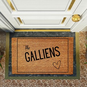 Housewarming Gift, Wedding Gift, Custom Doormat, Personalized Doormat, Closing Gift, Welcome Doormat, Front Door Mat, Monogram Rug, LastName