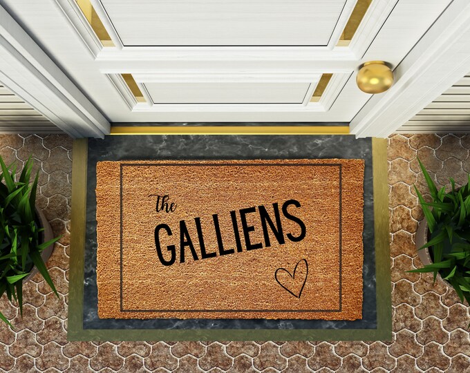 Housewarming Gift, Wedding Gift, Custom Doormat, Personalized Doormat, Closing Gift, Welcome Doormat, Front Door Mat, Monogram Rug, LastName