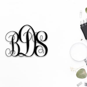 Personalized Initial Name Metal Sign, Metal Monogram Sign, Monogram Sign, Housewarming Gift, Custom Metal Name Sign, Wedding Gift, Birthday