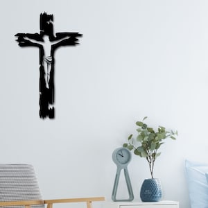 Jesus Metal Cross Wall Art, Religious Wall Decor, Cross Wall Decor, Religious Gifts, Christian Gifts, Christian Decor, Baptism Gifts, Metal
