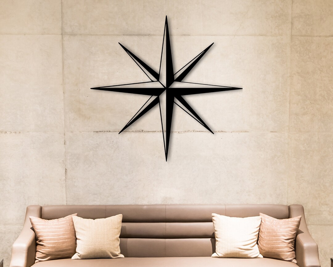 North Star Wall Art, North Star Wall Art, Metal Star for Wall, Vintage