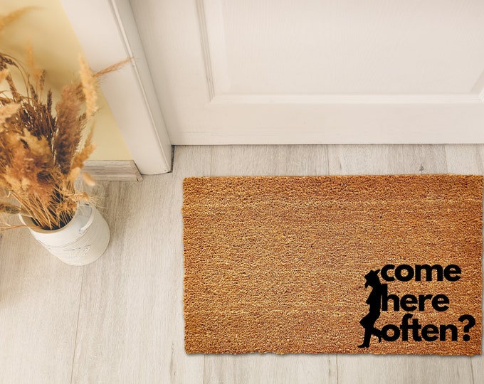 Come Here Often Mat, Cowboy Doormat, Boho Western Front Porch Decor, Front Porch Welcome Mat, Texas Home Decor, Farm House Decor