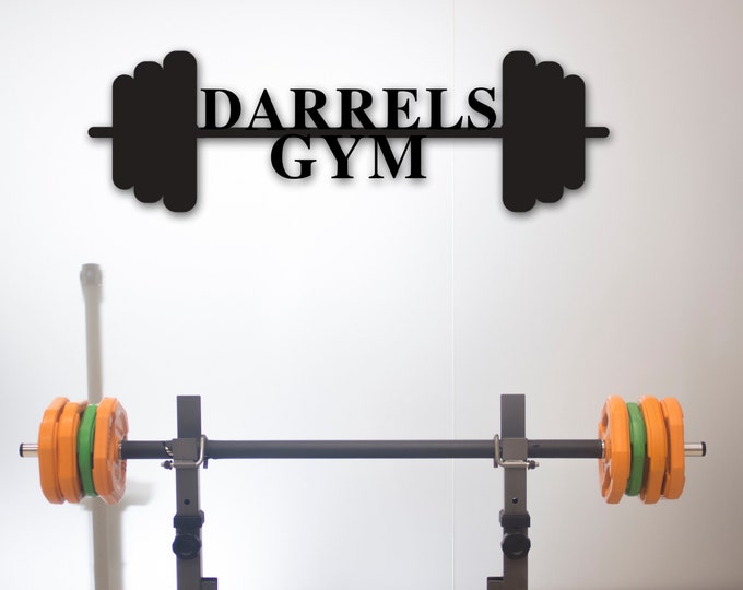 Personalized Workout Gym Sign, Custom Metal Name Sign, Personalized Home Gym Sign, Custom Metal Gym Sign, Home Gym Sign, Cross Fit Gym Gifts