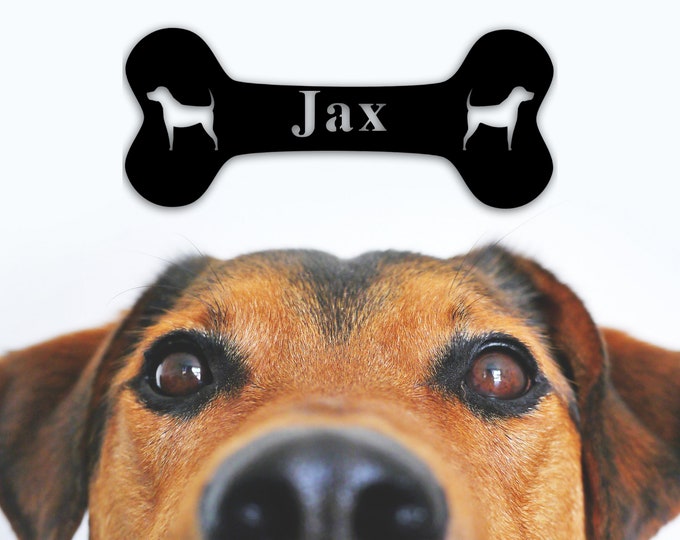 Pet Name Sign, Personalized Name Sign, Dog Name Sign, Pet Metal Sign, Dog House Sign, Puppy House Gift, Doghouse Sign, Dog Paw Sign