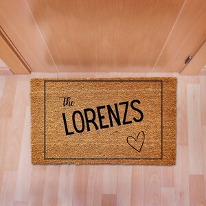 Personalized Doormat, Custom Doormat, Housewarming Gift, Family Name Doormat, Wedding Gift, Closing Realtor Gift, Monogram Rug, Couples Gift