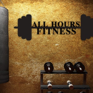 Gym Sign Personalized, Home Gym Sign, Personalized Gym Sign, Crossfit Sign, Metal Sign, Custom Gym Sign, Gym Sign for Him, Personalized Sign