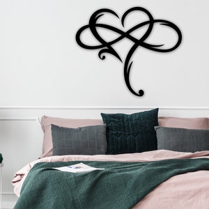 Metal Infinity Heart, FREE SHIPPING, Metal Infinity Symbol, Heart Wall Decor, Love Sign, Infinity Sign, Realtor Gift, Housewarming Gift Idea