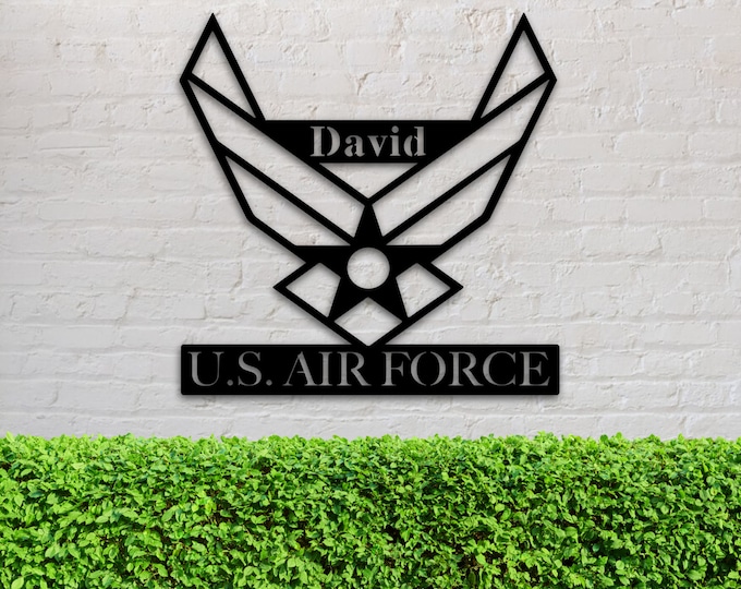 Metal Sign For Air Force Soldier, Custom Metal Name Sign, Personalized Metal Wall Hanger, Retirement Gift Ideas, Custom Air Force Home Decor