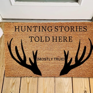 Deer Doormat, Deer Door Mat, Deer Welcome Mat, Animal Doormat, Deer Silhouette, Deer Decor, Deer Hunter Gift, Cabin Decor, Rustic Farmhouse
