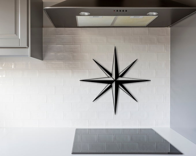 North Star Wall Art, North Star Wall Art, Metal Star For Wall, Vintage Metal Wall Art, Custom Rustic Stars, North Start Art, Unique Metal