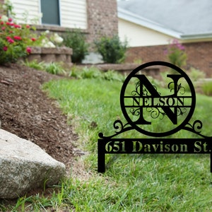 Personalized Metal Address Sign, Metal Address Plaque, Metal Address Numbers, House Numbers, House Number Plaque, House Number Sign Metal