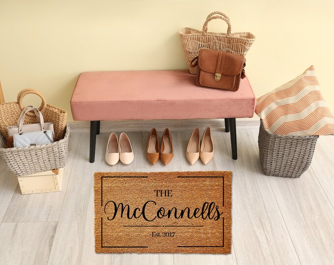 Housewarming Gift, Wedding Gift, Custom Doormat, Personalized Doormat, Closing Gift, Welcome Doormat, Front Door Mat, Monogram Rug, Custom