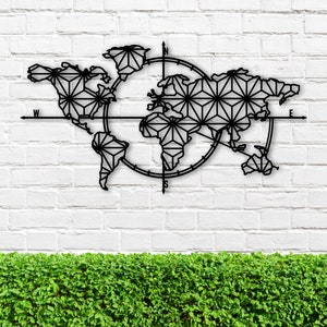 Liv - Carte du monde Métallique, Metal Wall Decor, Metal Wall Art, Metall Världskarta, World Map Interior, Welltkarte, Metalen Wereldkaart